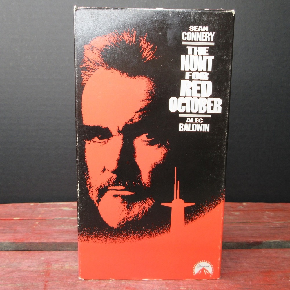 The Hunt For Red October VHS Tape 1990 Sean Connery Alec Baldwin Paramount PG